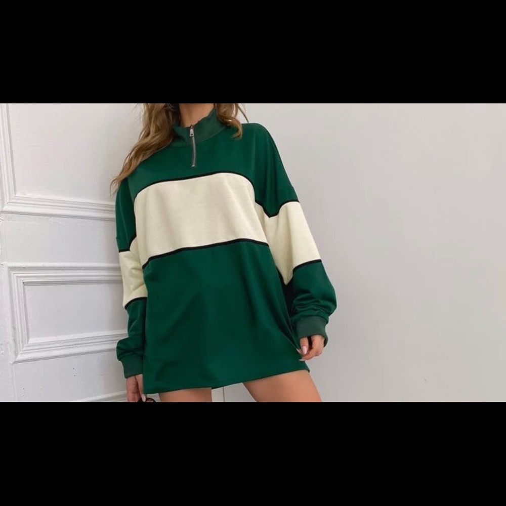 SHEIN Contrast Panel Drop Shoulder Oversized Sweater